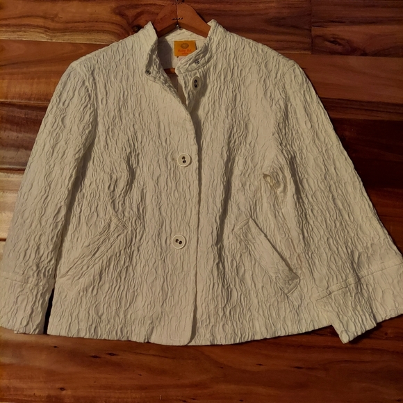 Ruby Rd. White Textured Blazer|12p| - Picture 6 of 11